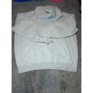 Vintage Y2K Carhartt Heavyweight Hoodie Blank Gray Hooded Sweatshirt Men's xxl